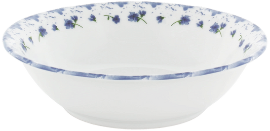 Blaue Blümchen auf Porzellanschale
