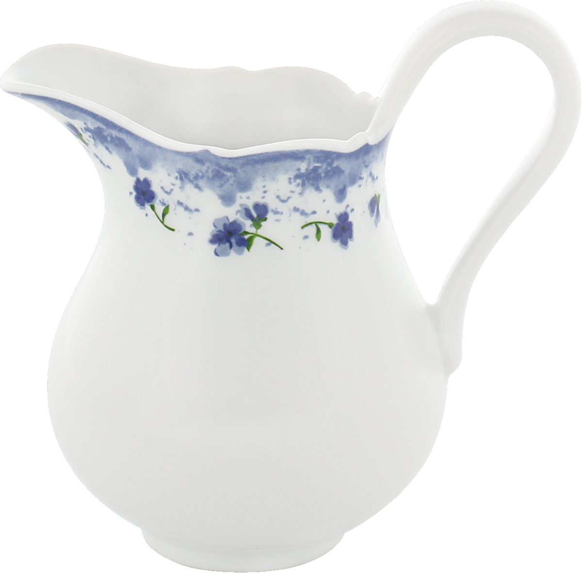 Porzellan-Krug mit blauer Blumenmuster