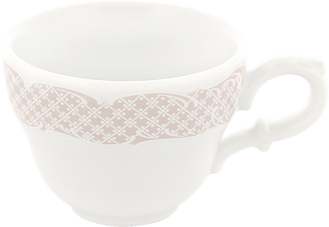 Weiße Kaffeetasse mit Muster
