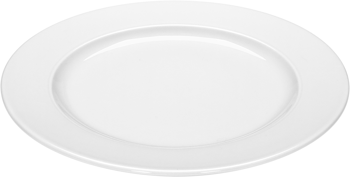 Leere weiße Teller für Gastronomie