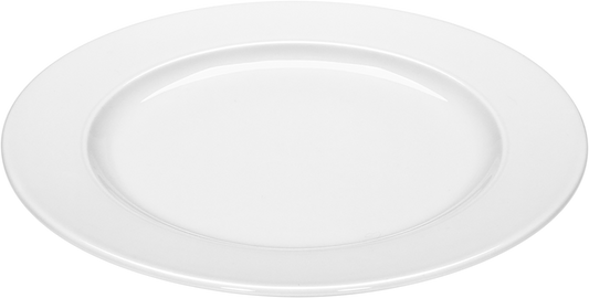 Leere weiße Teller für Gastronomie