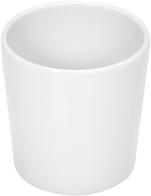 Leerer weißer Becher für Gastronomie