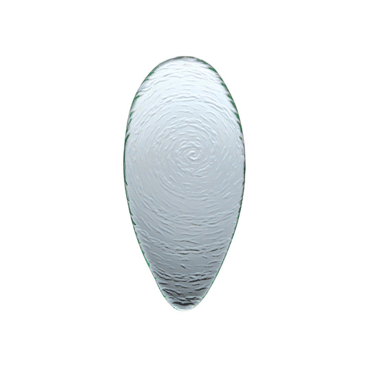 Glasplatte mit spiralförmigem Muster.