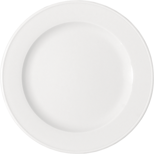 Leere weiße Essteller für Gastronomie