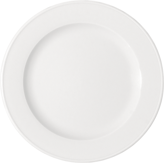 Leere weiße Speiseteller, B2B-Gastronomie