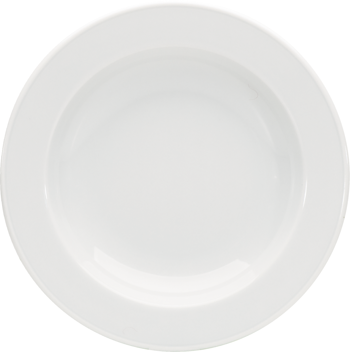 Leere weiße Teller für Gastronomie