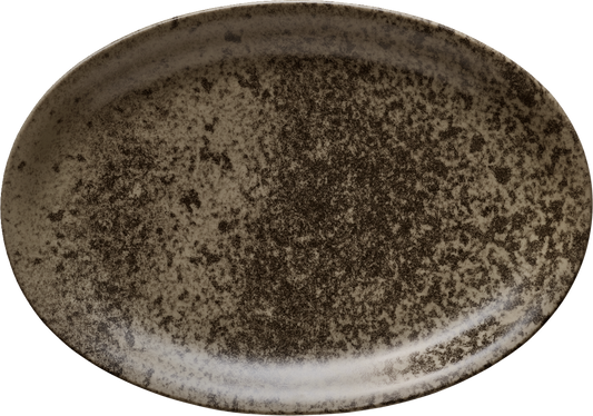 Leere braune Servierplatte, B2B-Gastronomie