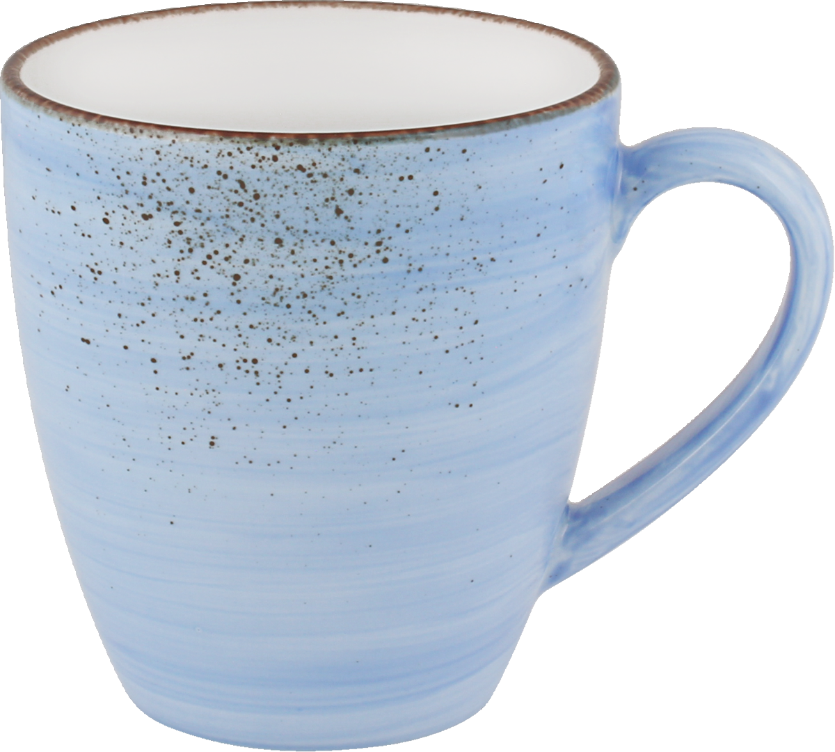 Blaue Keramiktasse mit Sprenkeln