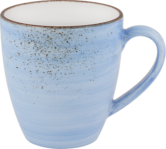 Blaue Keramiktasse mit Sprenkeln
