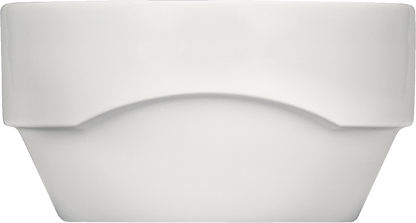 Weiße, minimalistische Porzellanschale.