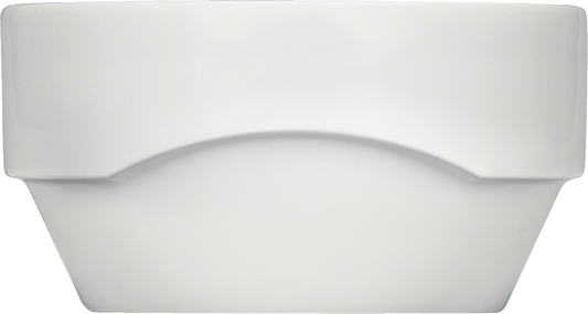 Weiße, minimalistische Porzellanschale.