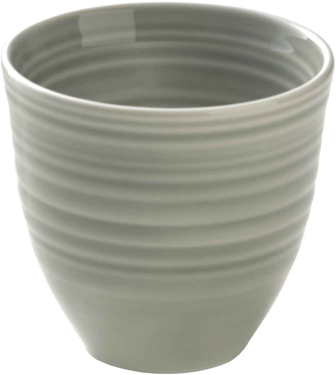 Leere graue Keramikschale