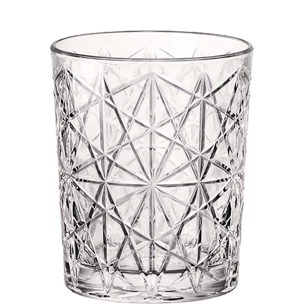 Kristallglas mit geometrischem Muster