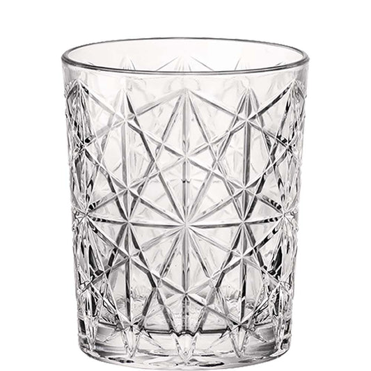 Kristallglas mit geometrischem Muster