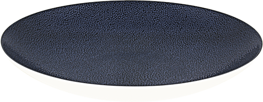 Moderne, runde, schwarze Speiseteller