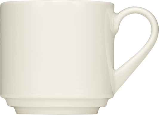 Weiße Kaffeetasse mit Herzgriff