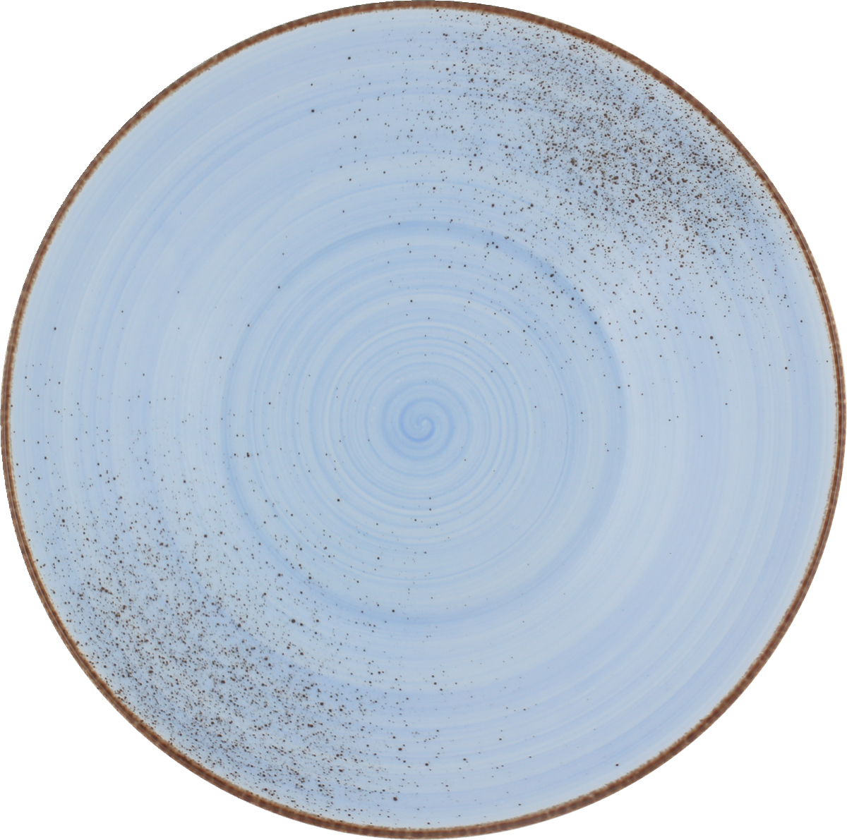 Blaue Keramik-Teller mit Sprenkeln