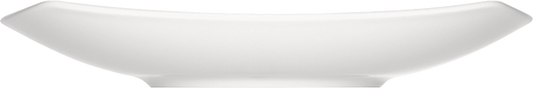 Weißer Teller, modernes Design.