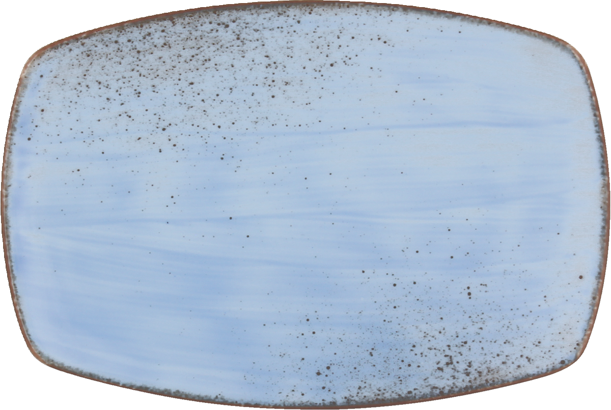 Leere blaue Servierplatte, B2B-Gastronomie