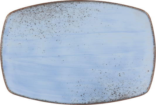 Leere blaue Servierplatte, B2B-Gastronomie