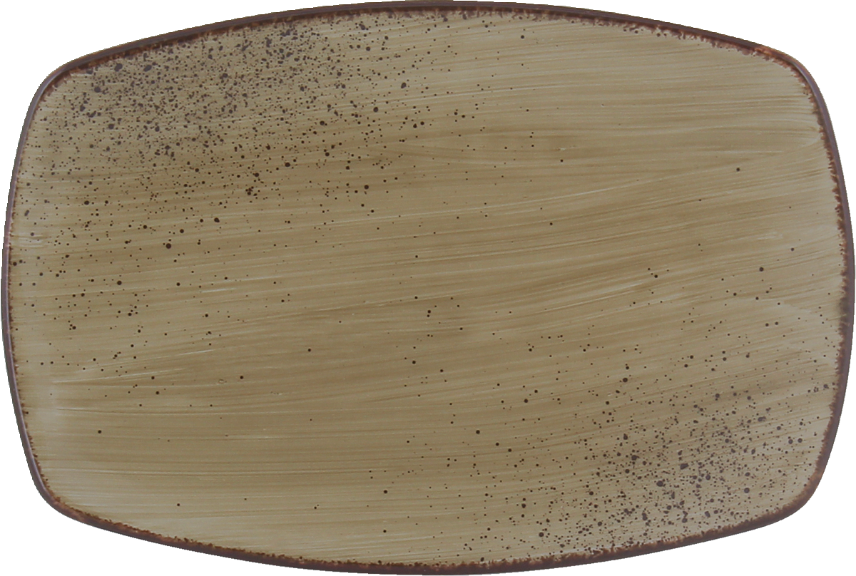 Leere, braune Speisetellerplatte