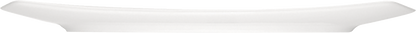 Weißer, länglicher Teller seitlich.