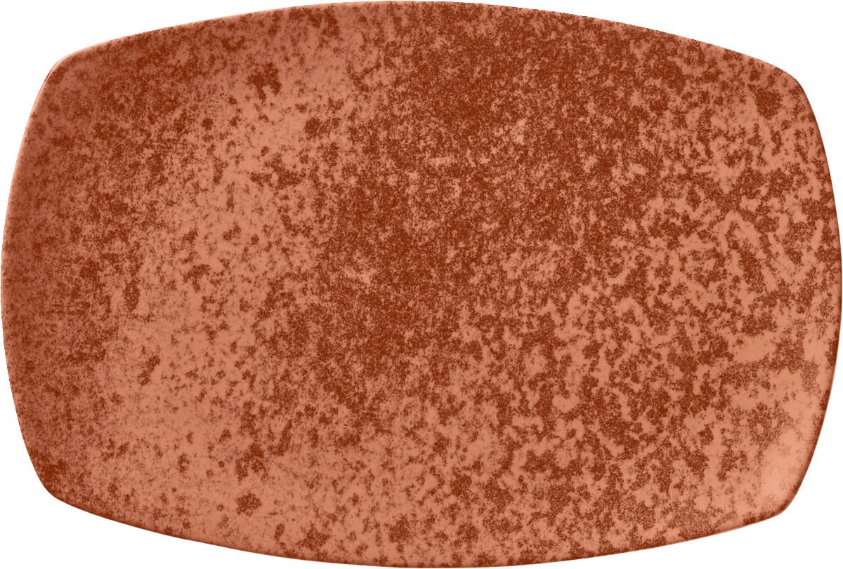 Rechteckige, orange Servierplatte, 36cm.