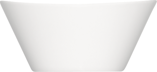 Weiße, moderne Schüssel, minimalistisch.