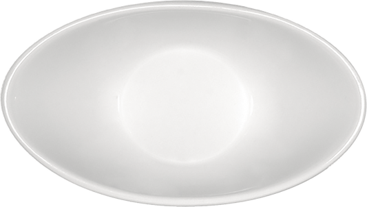 Leere weiße Servierschale, B2B-Gastronomie