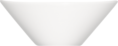 Weiße, konische Schale, minimalistisch.