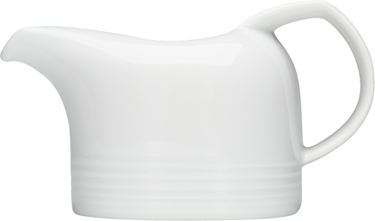 Weißer Porzellan-Milchkännchen.