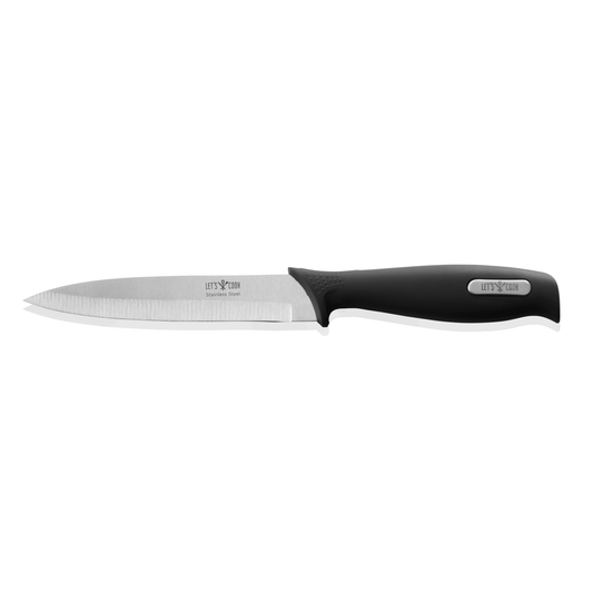 Küchenmesser mit schwarzem Griff.