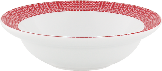 Bowl with red mosaic rim