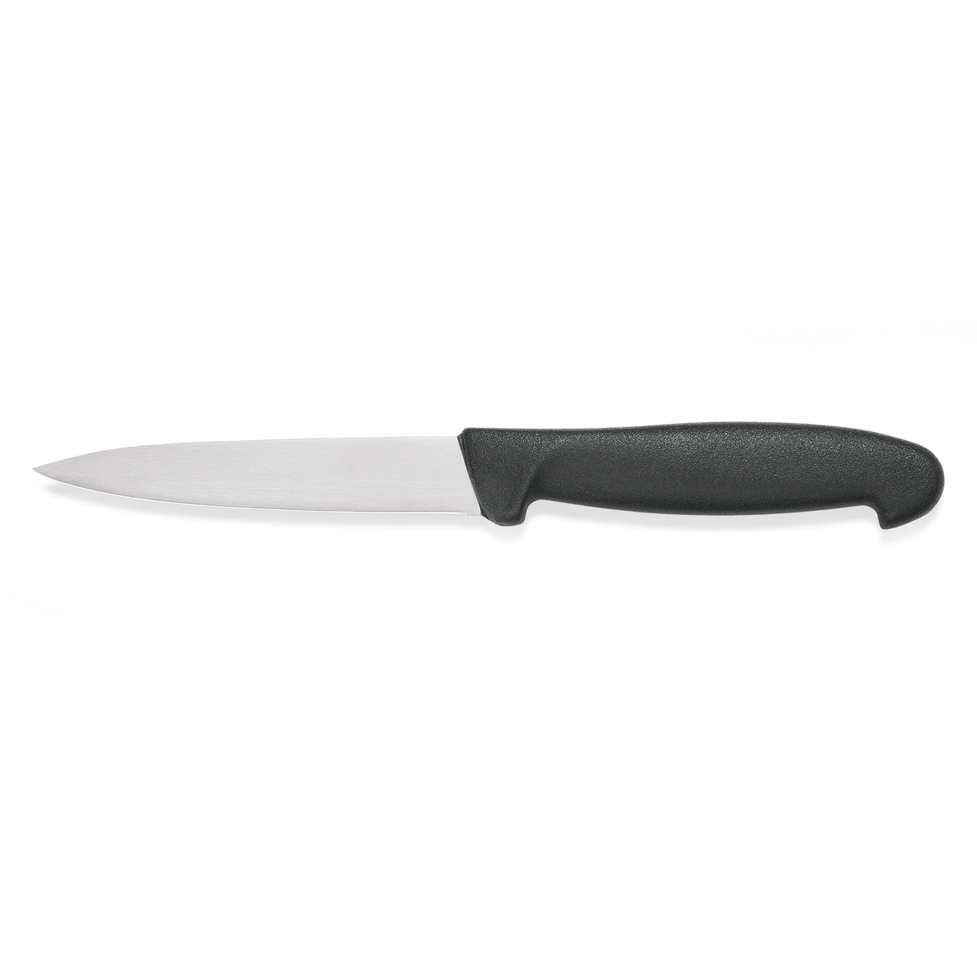 Schwarzes Küchenmesser mit Klinge.