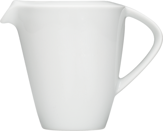 Weißer Porzellan-Milchkännchen.