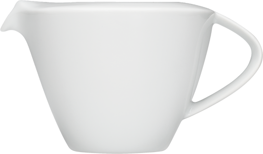 Weißer Porzellan-Milchkännchen.