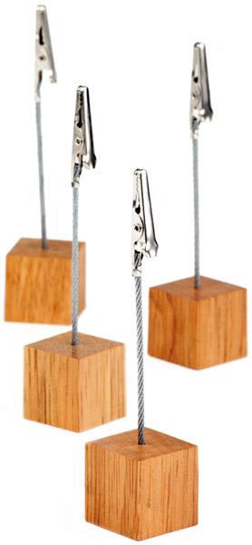 Kartenhalter, 4er Set, 2,5 x 2,5 cm, H: 12 cm