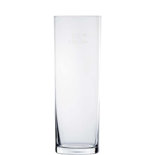 Hohes klares Glasgefäß