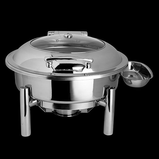 Runder Chafing Dish mit Deckel.