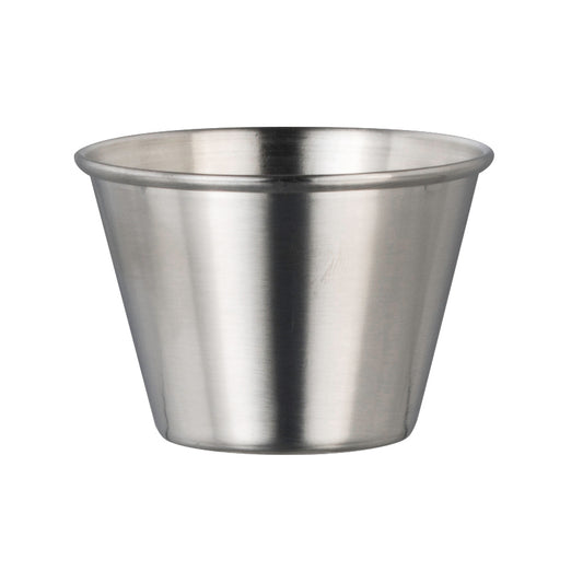 Metallbecher für Saucen oder Dips.