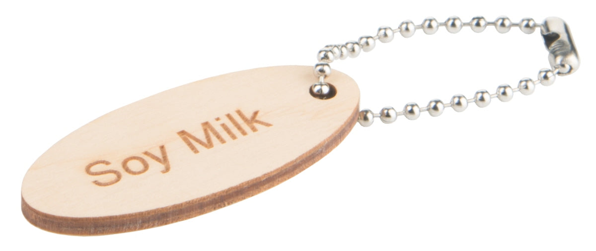 Werbegeschenk, Holz, Soy Milk, Schlüsselanhänger