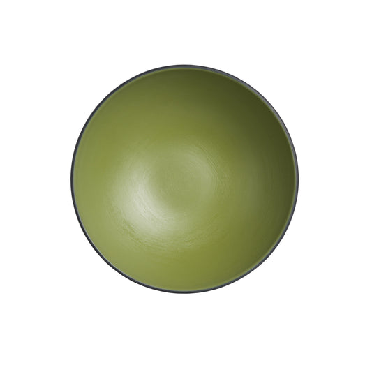 Grüne Schüssel, Draufsicht, leer.