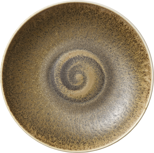 Leere Keramikschale, spiralförmiges Muster