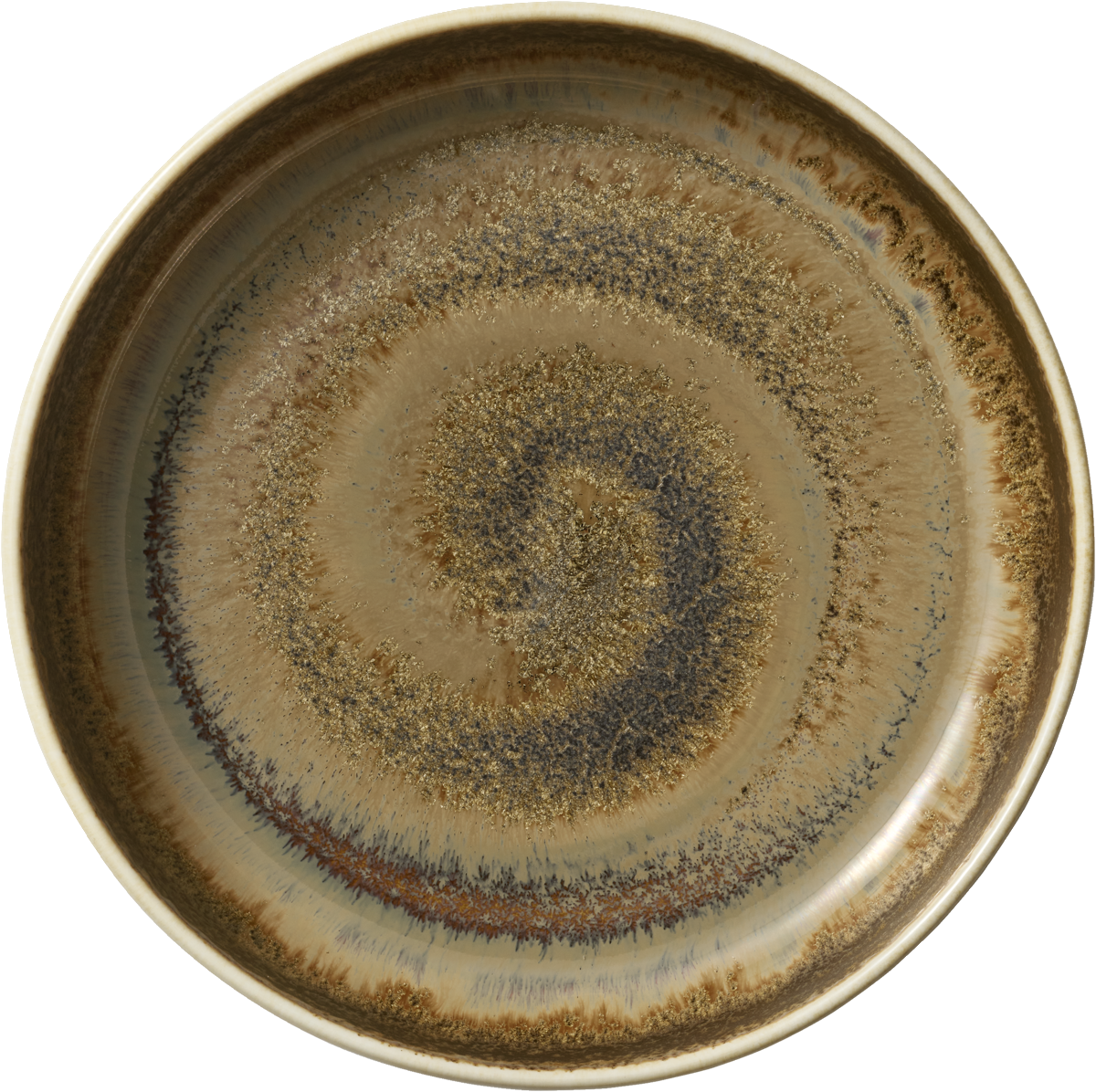 Keramikschale mit braunem Muster
