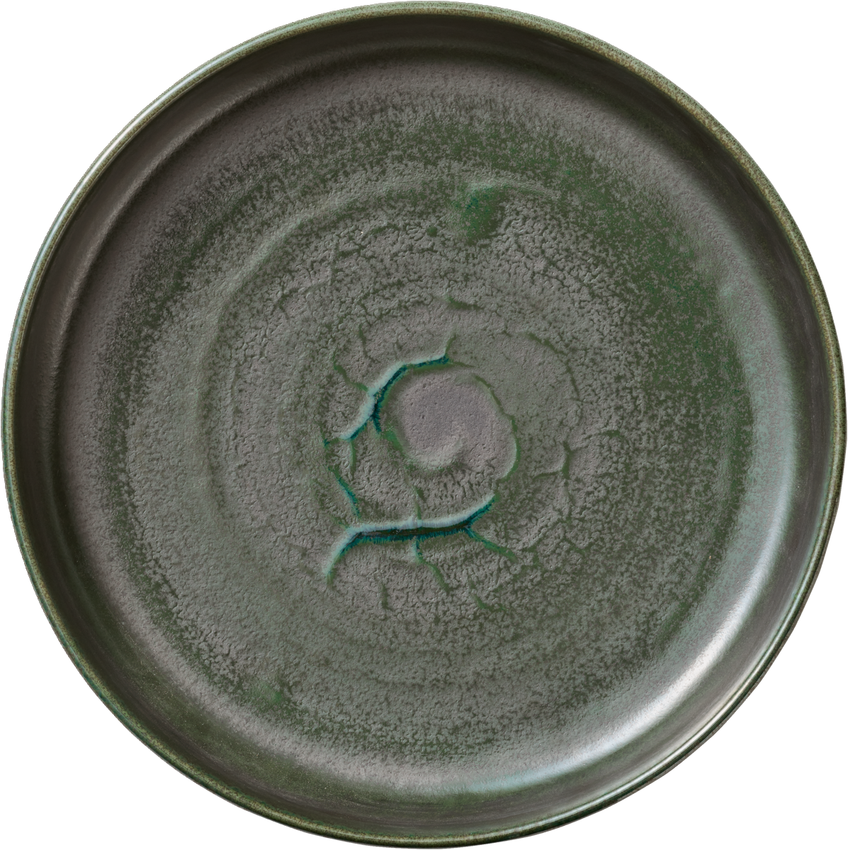 Leere, verrostete Metallpfanne.