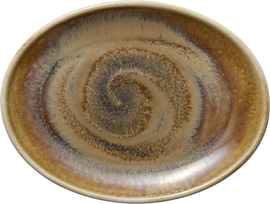 Keramikschale mit braunem Muster