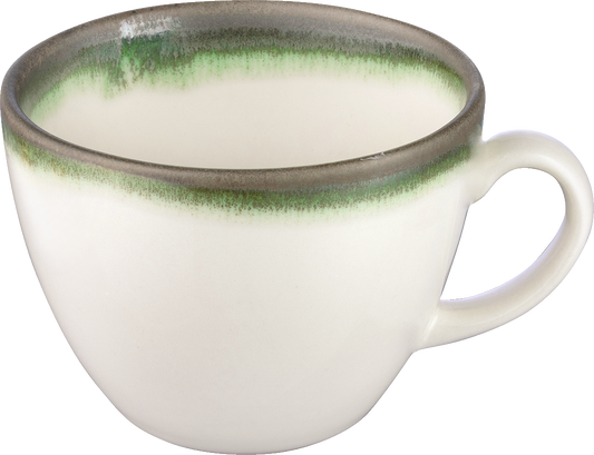 Kaffeetasse mit grünem Rand