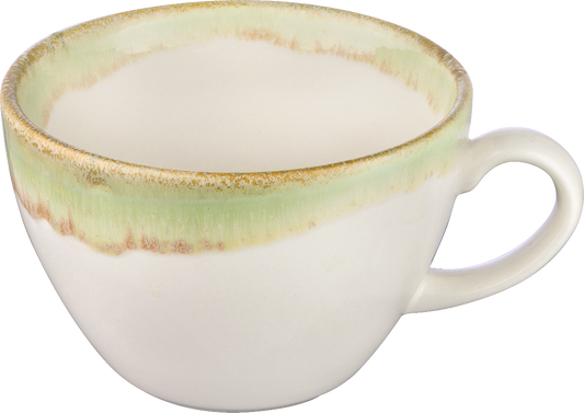 Kaffeetasse mit Milch, Nahaufnahme