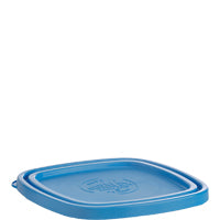 Blauer Kunststoffdeckel für Behälter