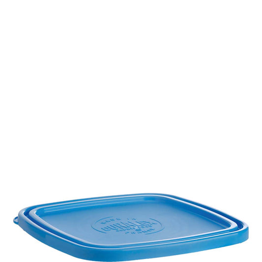 Blauer Kunststoffdeckel für Behälter